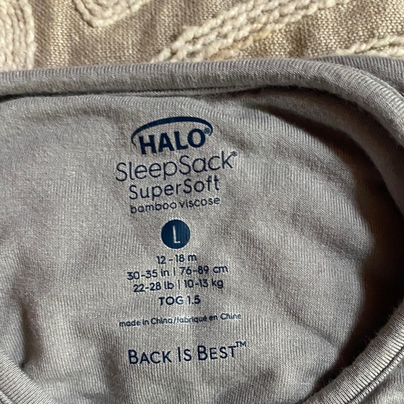 Halo Super Soft SleepSack in Gray (bamboo viscose) - Picture 3 of 3